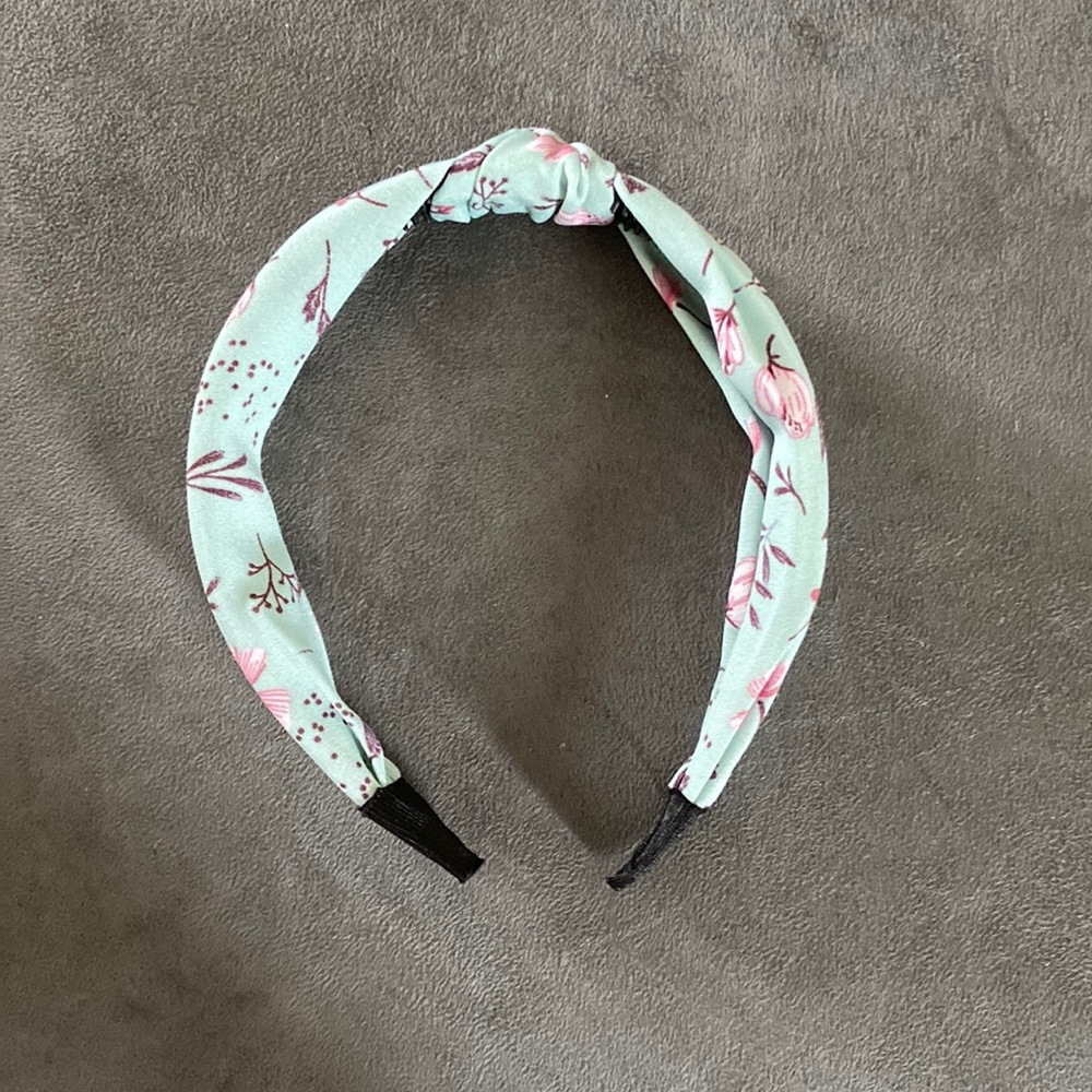 Teal Floral Headband